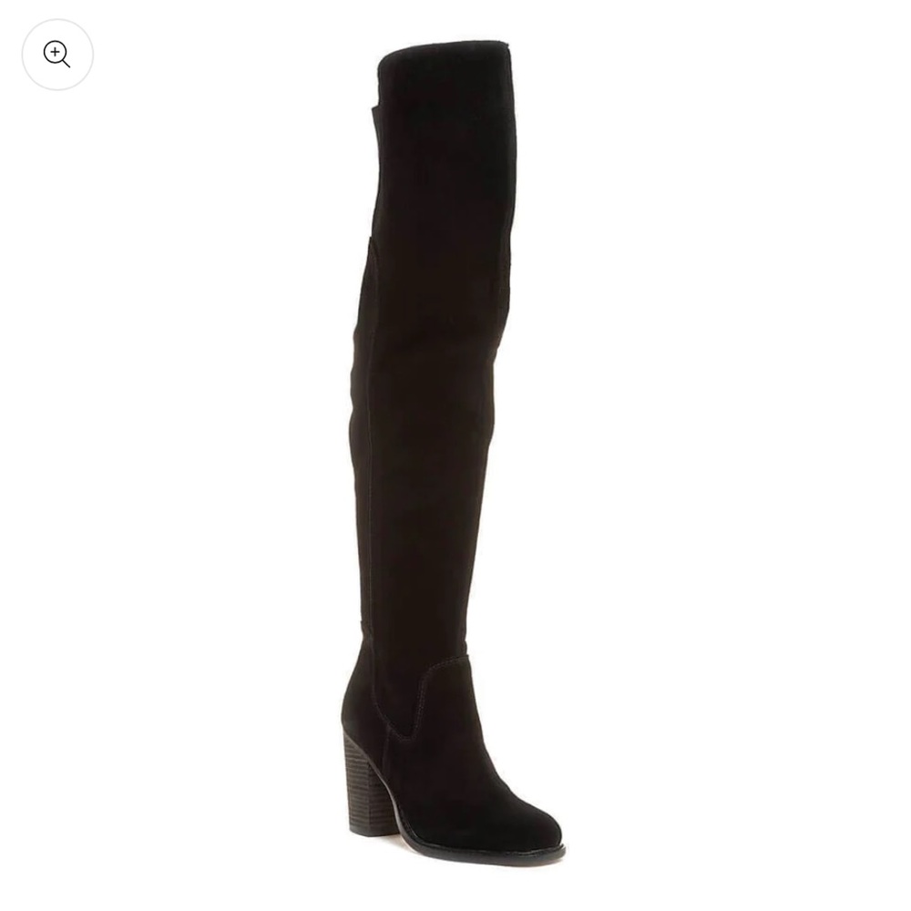 Kelsi Dagger Logan Black Wide Calf Over-The-Knee Boots Size 7